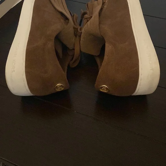 MICHAEL KORS SUEDE BROWN SNEAKERS SZ 10 - Picture 6 of 8